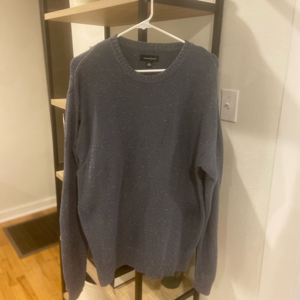 Treasure & Bond Speckled Navy Crewneck Sweater